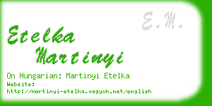 etelka martinyi business card